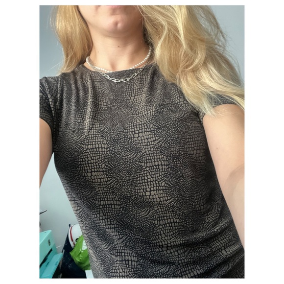 Jessica Stevens Animal Print Tee Size Small/Medium - Picture 5 of 5